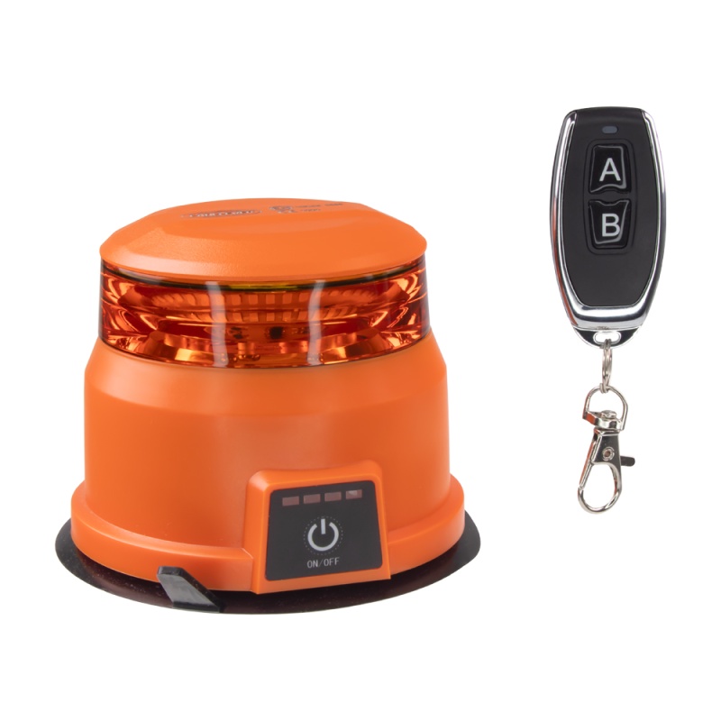AKU LED maják, oranžový, dálkové ovládání, magnet, ECE (wlbat54Are)