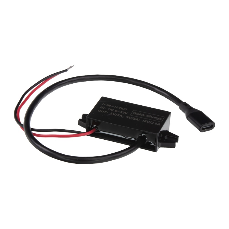Měnič napětí 12-24/5-12V, 3A USB-C QC3.0 samice (34167)
