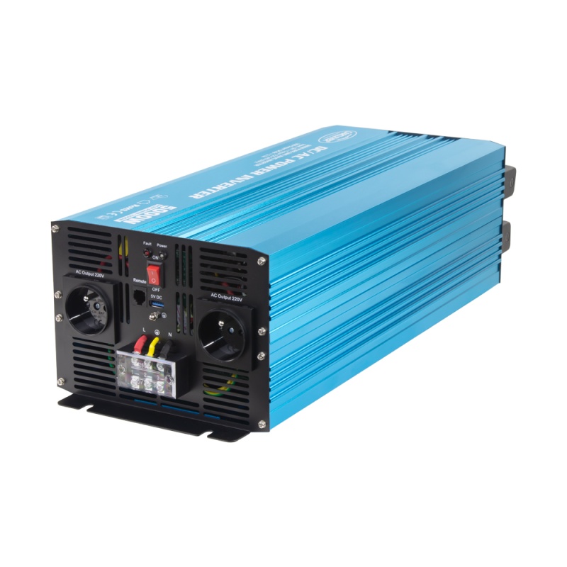 CARCLEVER Sinusový měnič napětí z 12/230V + USB, 5000W (35psw5012)
