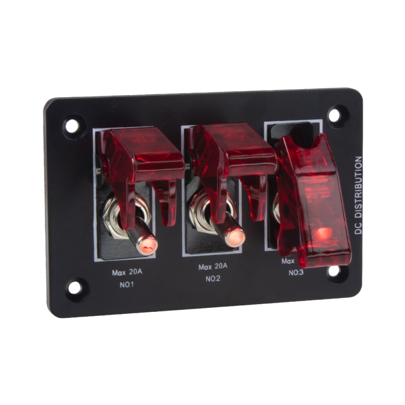 Panel s 3x spínačem 12/24V (47168)