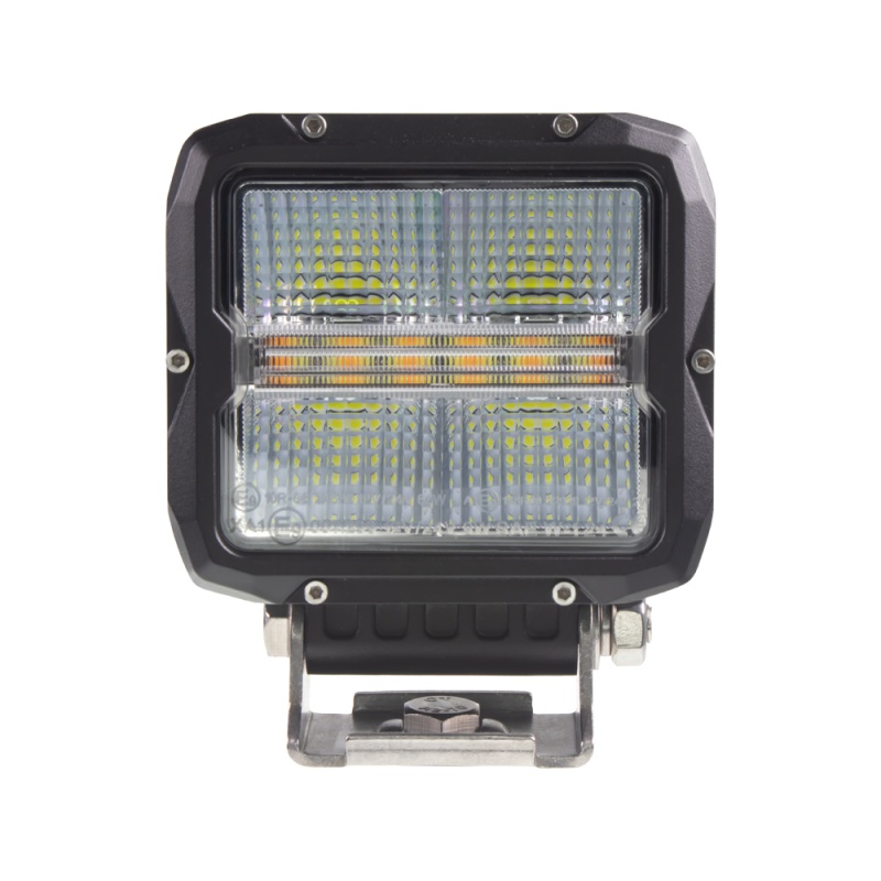 LED světlo obdélníkové bílé/oranžové/poziční, 60W, 105x117mm, ECE R65 (wl-463wo)