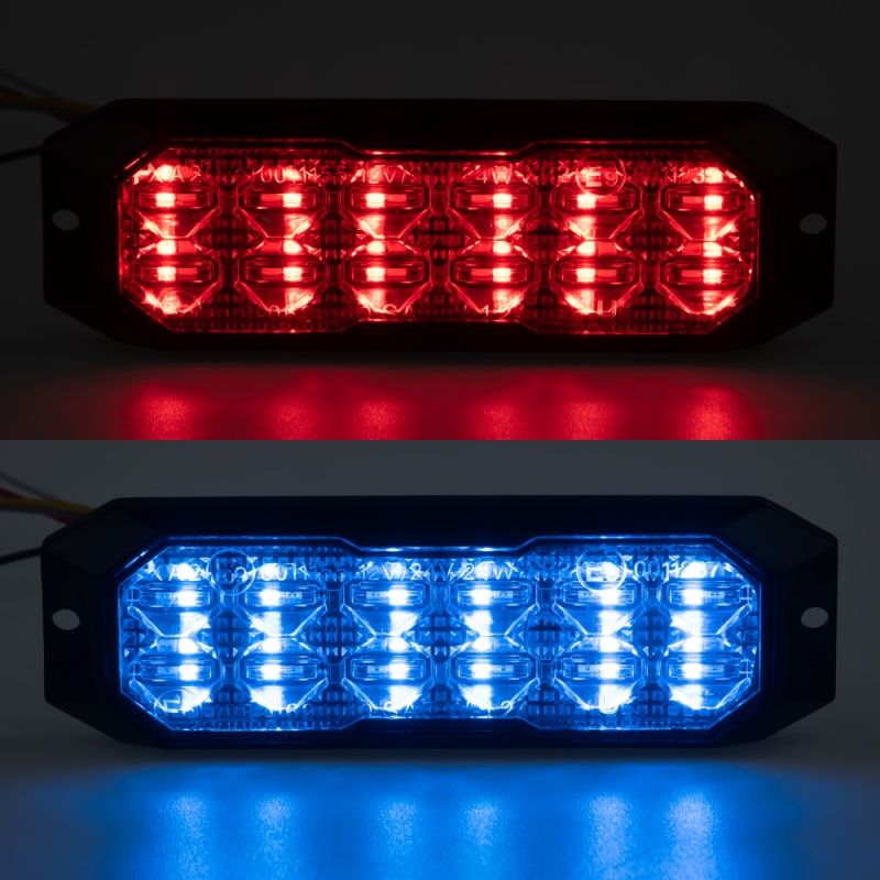 PROFI výstražné LED světlo vnější, červeno-modré, 12-24V, ECE R10 (CH-012RB)