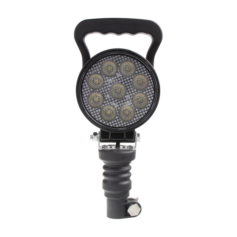 LED světlo kulaté, bílé 9x3W, ø114mm, na hrot, ECE R10 (wl-728wh)