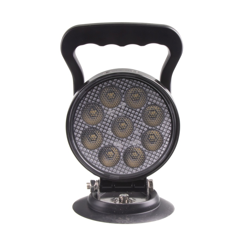 LED světlo kulaté, bílé, 9x3W, ø114mm, magnet, ECE R10 (wl-728wm)