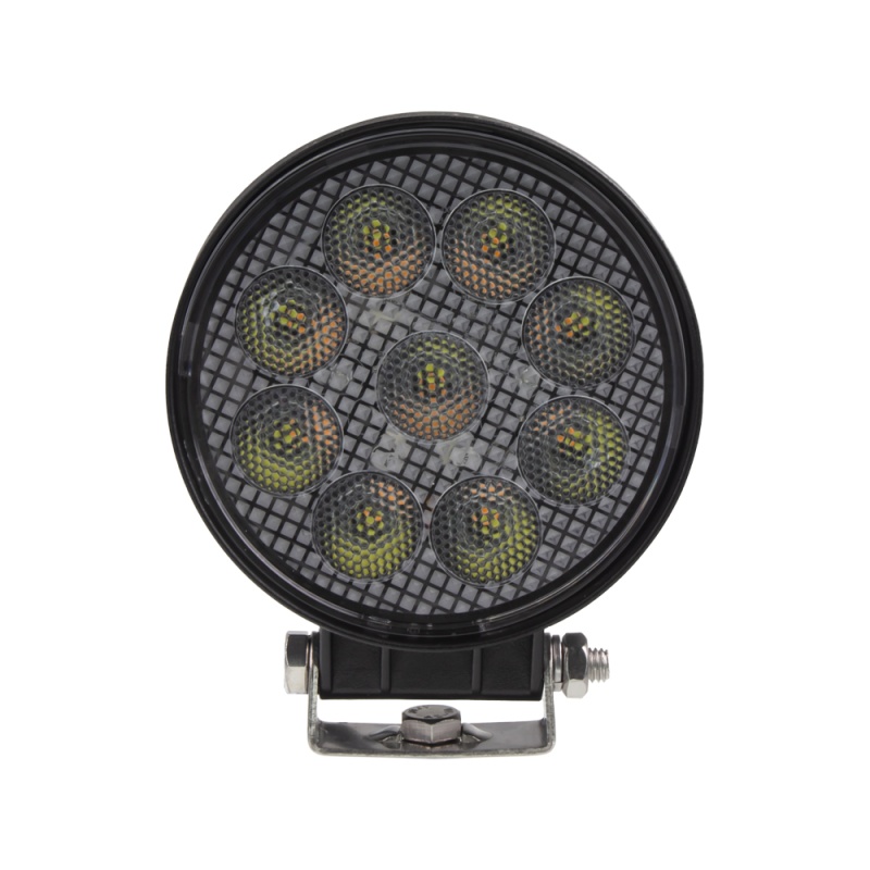 LED světlo kulaté, bílé/oranžové, 9x3W/9x1W, ø114mm, ECE R10 (wl-728wo)