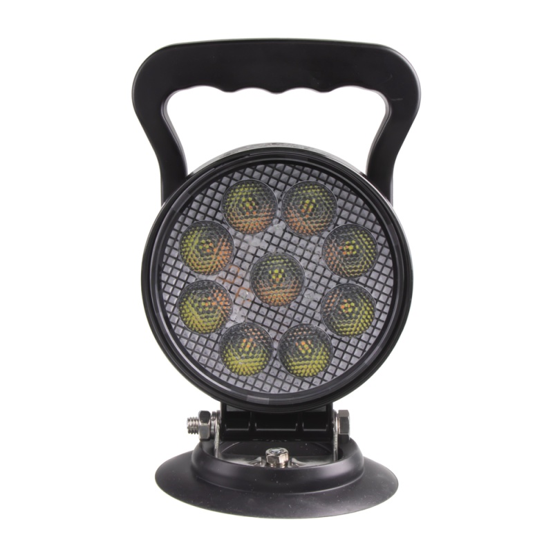 LED světlo kulaté, bílé/oranžové, 9x3W/9x1W, ø114mm, magnet, ECE R10 (wl-728wom)