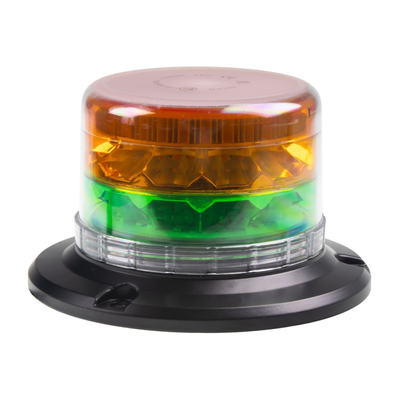 LED maják, 12-24V, 24xLED zelený/oranžový, magnet (wl813go)