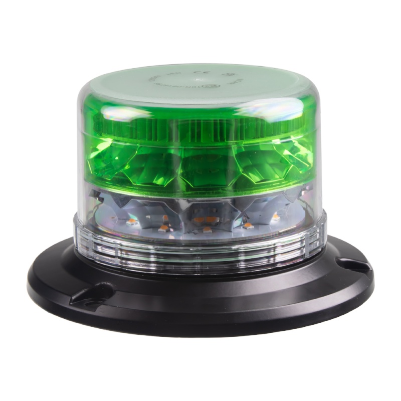LED maják, 12-24V, 24xLED zelený/oranžový, magnet (wl813gw)