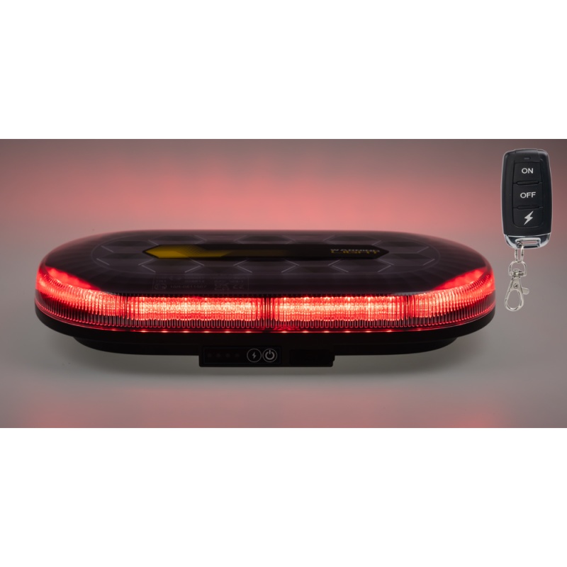 AKU LED rampa červená, 48xLED, magnet, 328mm, ECE R65 R10 (sre2-bat865reRE)