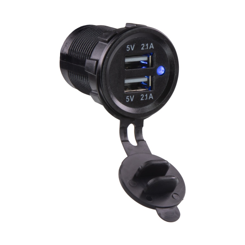 2x USB zásuvka, 12/24V, 2 x 2,1A (34551B)