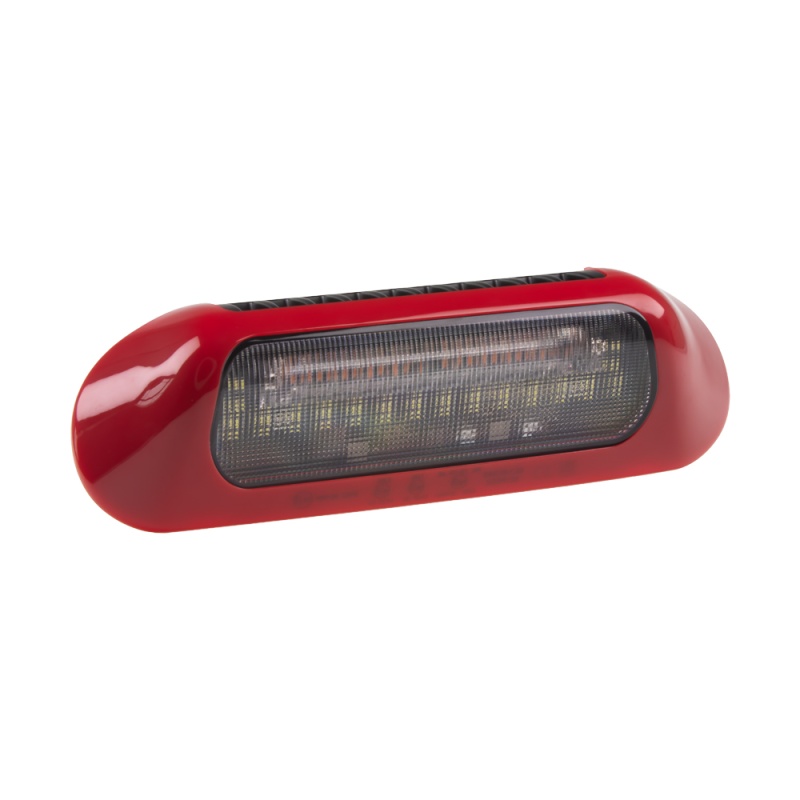LED světlo nástěnné s výstražným světlem, červené, 48W, ECE R65 (wl-B035R)