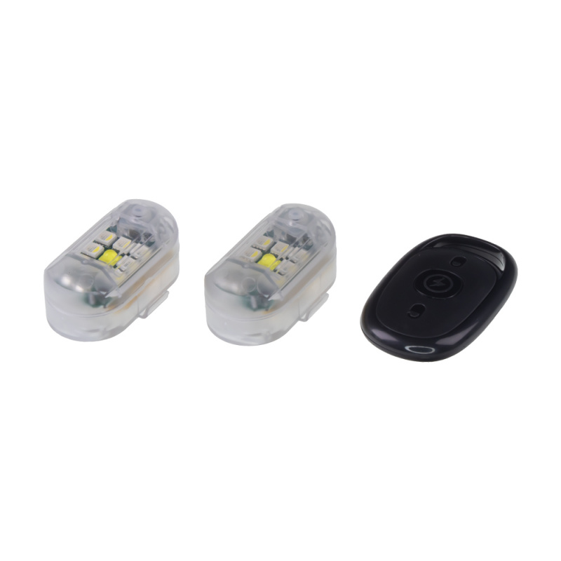 2x AKU LED výstražné světlo na motocykl (wl-m02)