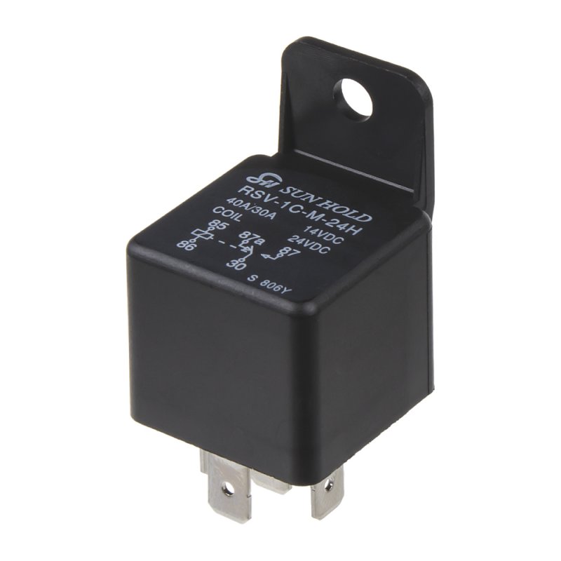 Přepínací relé 24V, 40A s úchytem (46020)