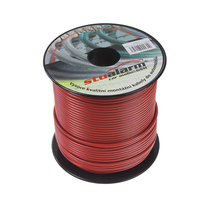Kabel 1,5 mm, červený, 100 m bal (3100201)