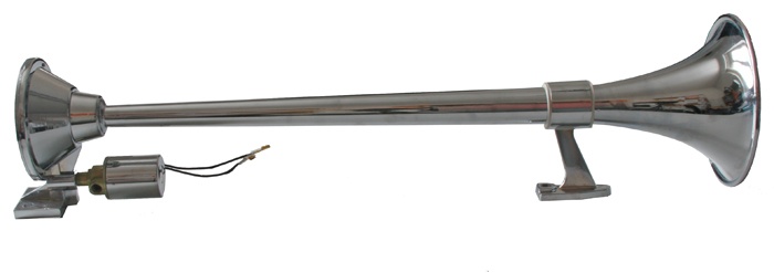 Singl-fanfára 640mm, chromová, hluboký tón bez kompresoru (sn-003)