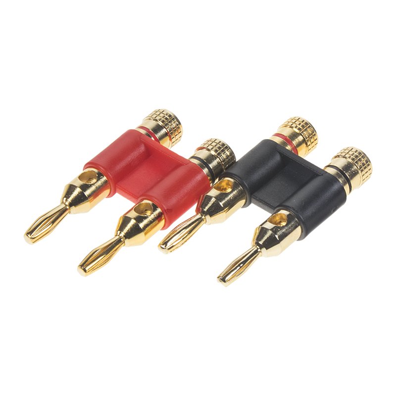Dual banana konektor pro kabel do 10mm (pár) (cp4072)