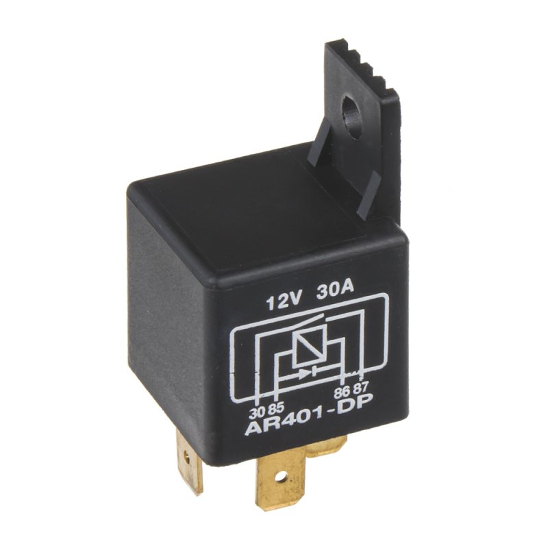 SPÍNACÍ relé 12V, 30A s diodou (46031)