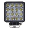 LED světlo hranaté bílé/oranžový predátor 16x3W, 107x107x60mm, ECE R10 (wl-806wo)